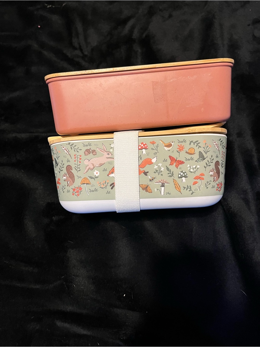 Floral Woodland Bento Box - Pink & Sage